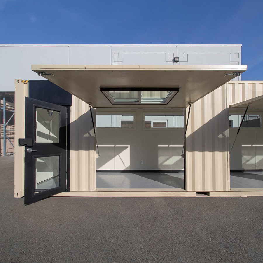 40&rsquo; Art Studio w/Flip up Doors - Container Services Pty Ltd