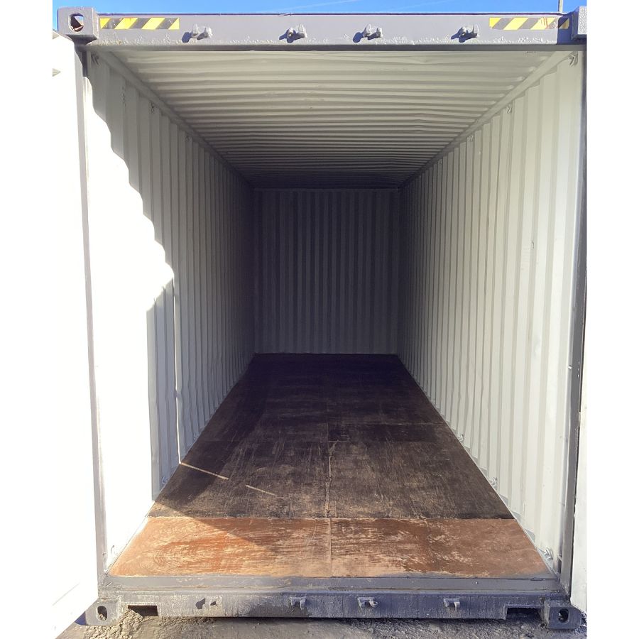 25&rsquo;HC Used Shipping Container (Painted Slate Grey) - Container Services Pty Ltd